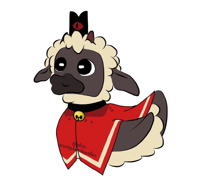 Lamb Duck Sticker | Gamer Inspired | die cut stickers, hand drawn,