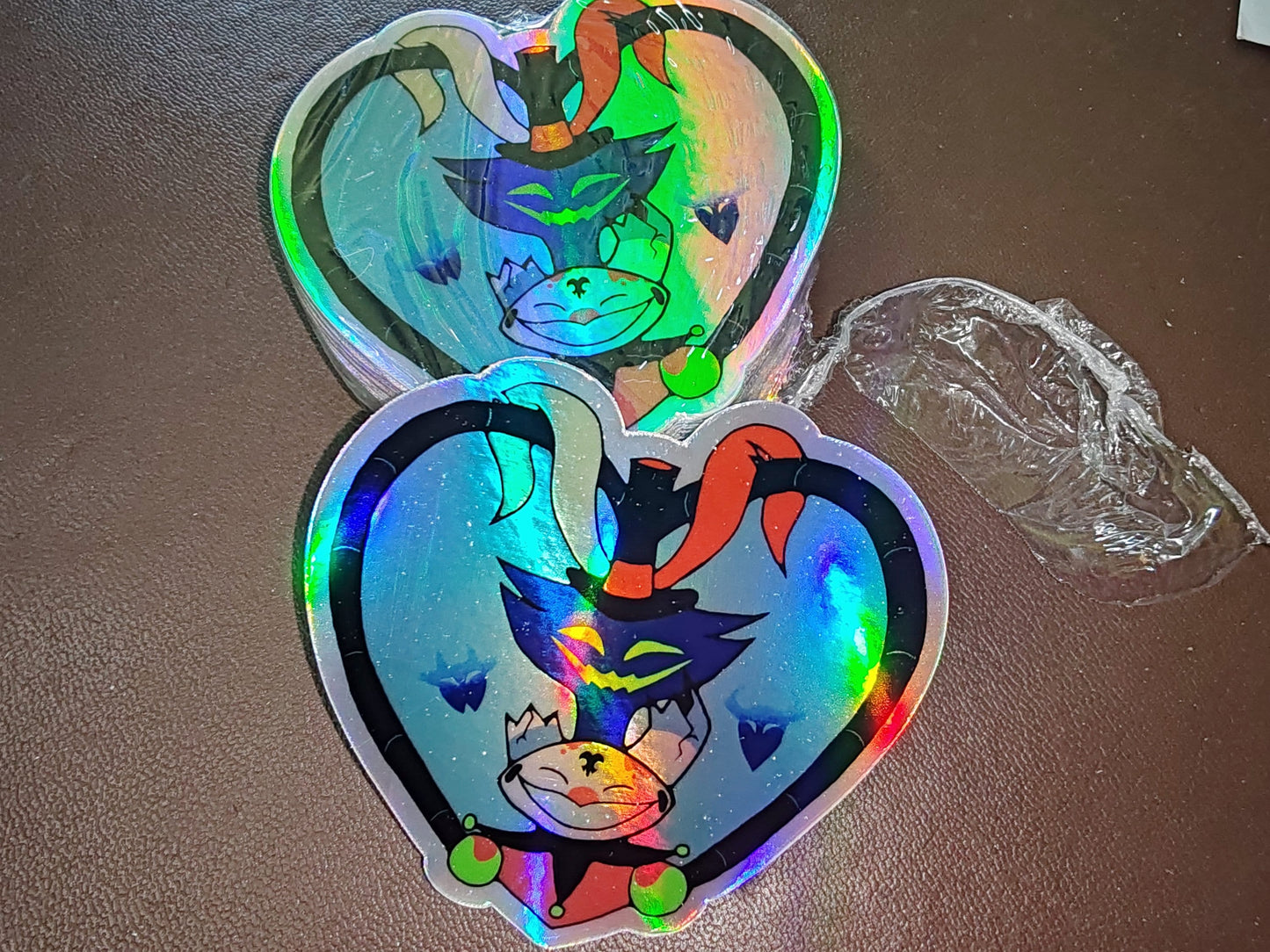 HB Asmodeus & Fizz Sticker Holographic | Helluva Inspired | die cut stickers, hand drawn,
