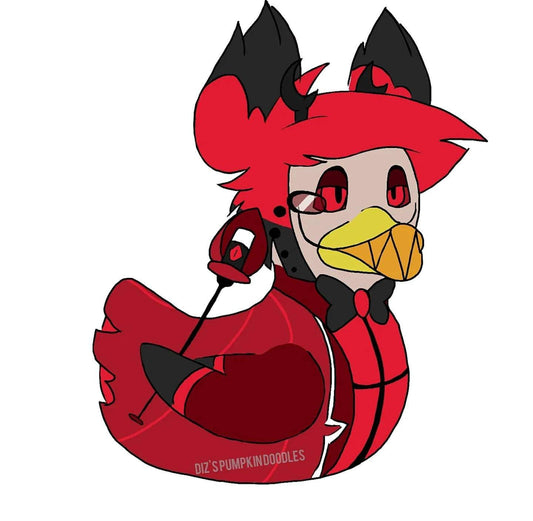 HH Alastor Duck Sticker | Hazbin Inspired | die cut stickers, hand drawn,