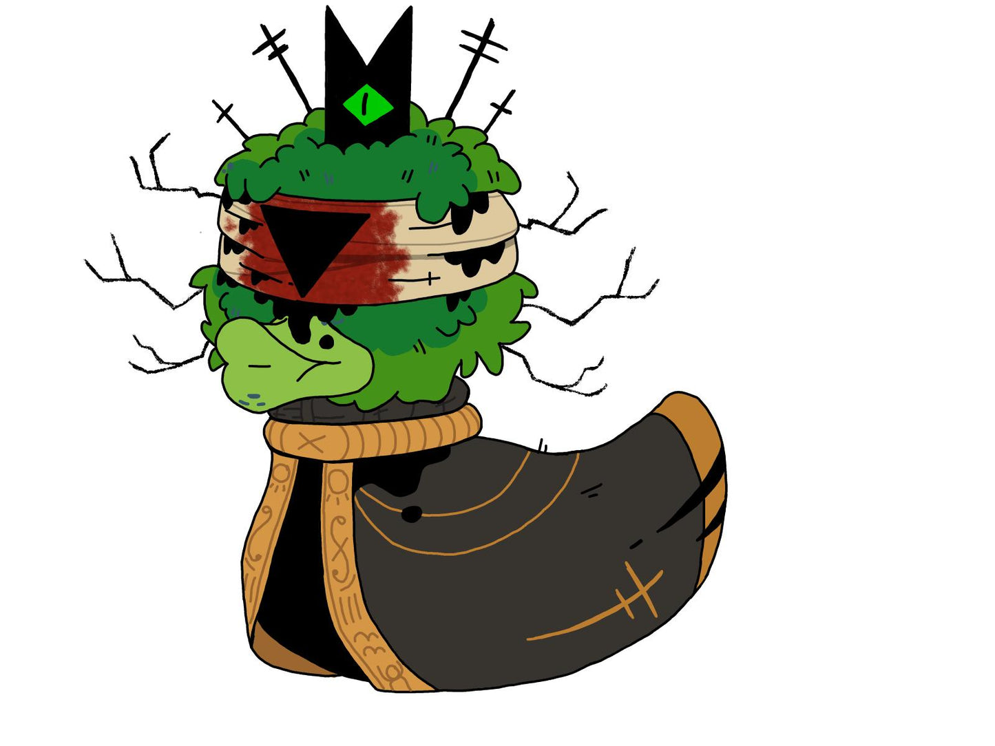 Cotl Leshy Duck Sticker | Cult of the Lamb Inspired | die cut stickers, hand drawn,