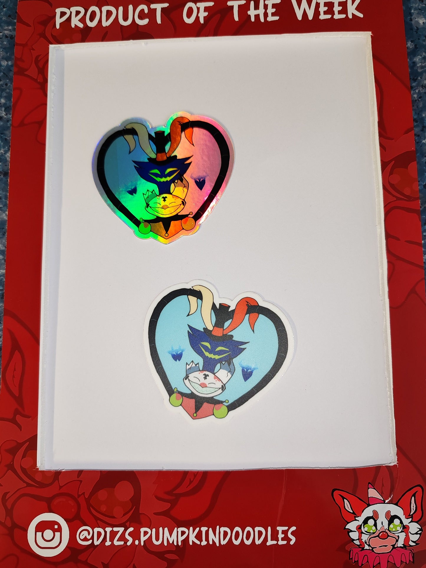 HB Asmodeus & Fizz Sticker Holographic | Helluva Inspired | die cut stickers, hand drawn,