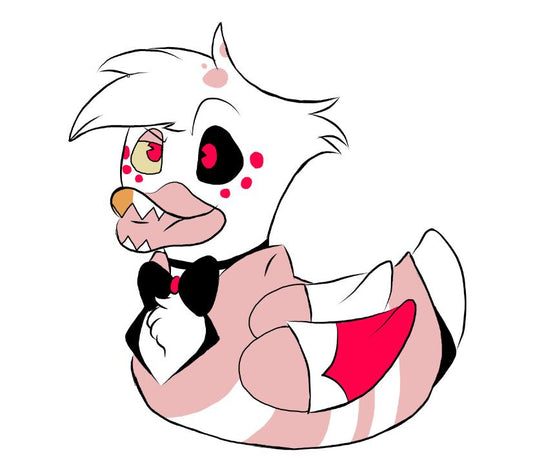 HH Angel Dust Duck Sticker | Hazbin Inspired | die cut stickers, hand drawn,