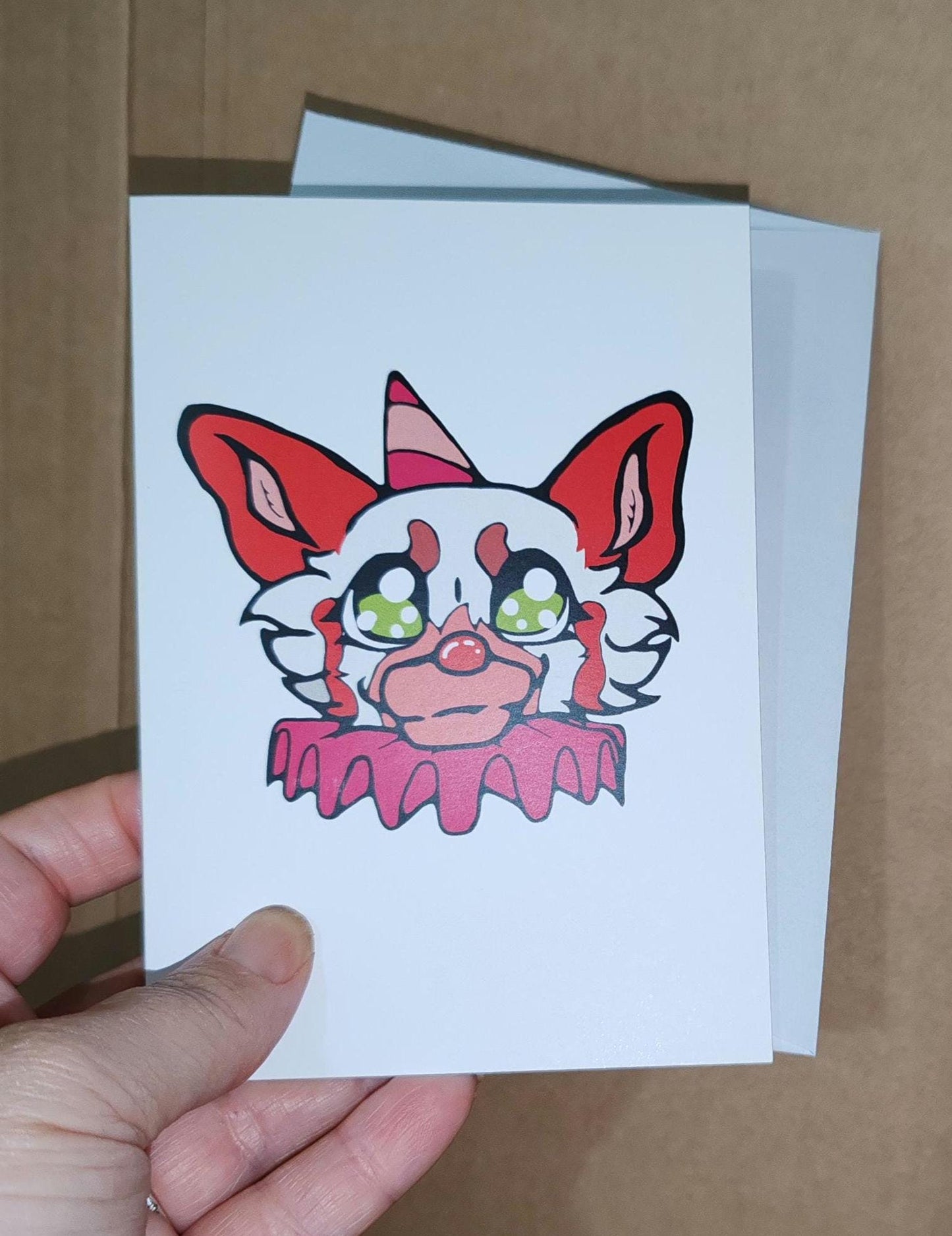 Chester the Red Panda Clown Greeting Card - Birthday Card, Blank Card, Panda, Clown