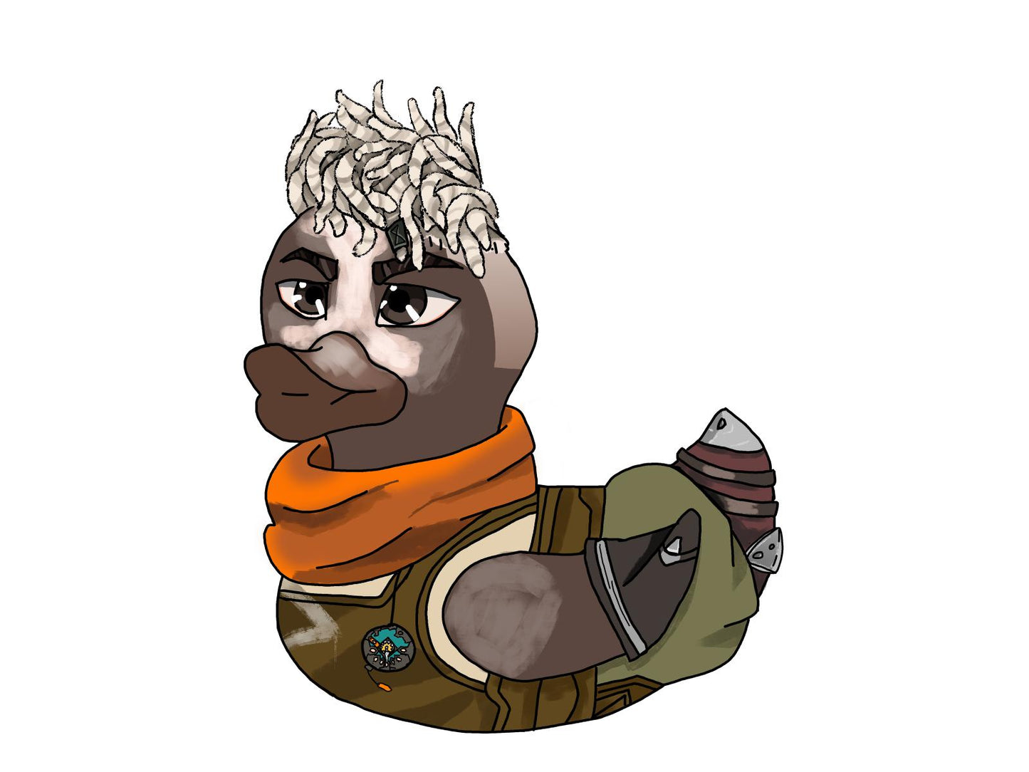 Arcane Ekko the Duck | TV | Gamer inspired | die cut stickers, hand drawn,
