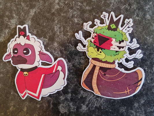 Cotl Leshy Duck Sticker | Cult of the Lamb Inspired | die cut stickers, hand drawn,