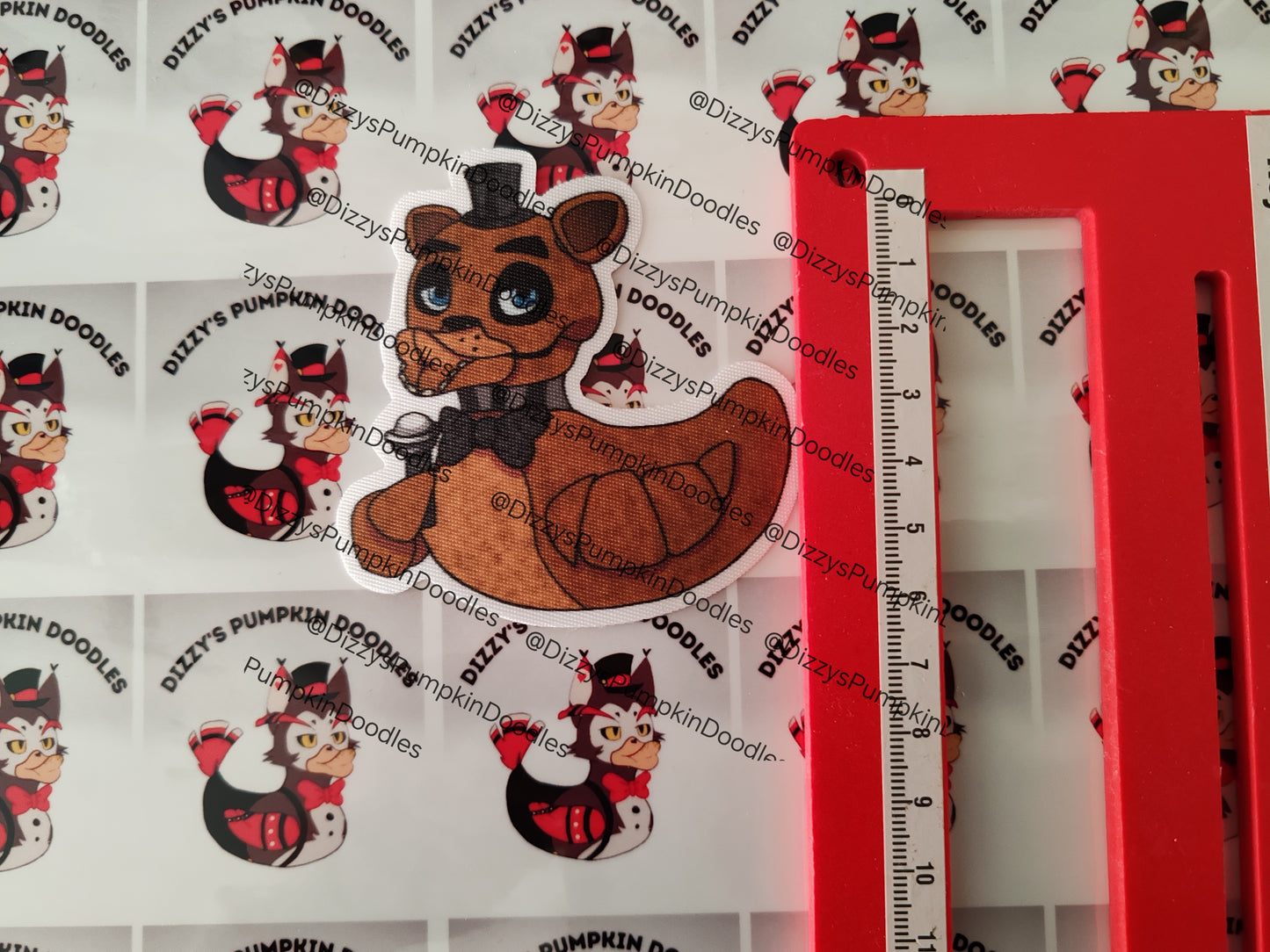 Fnaf Freddy | fabric sticker LIMITED EDITION | Game | stickers, hand drawn,