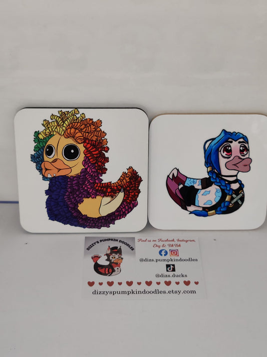 A lol Jinx the Duck | TV | coaster, hand drawn,