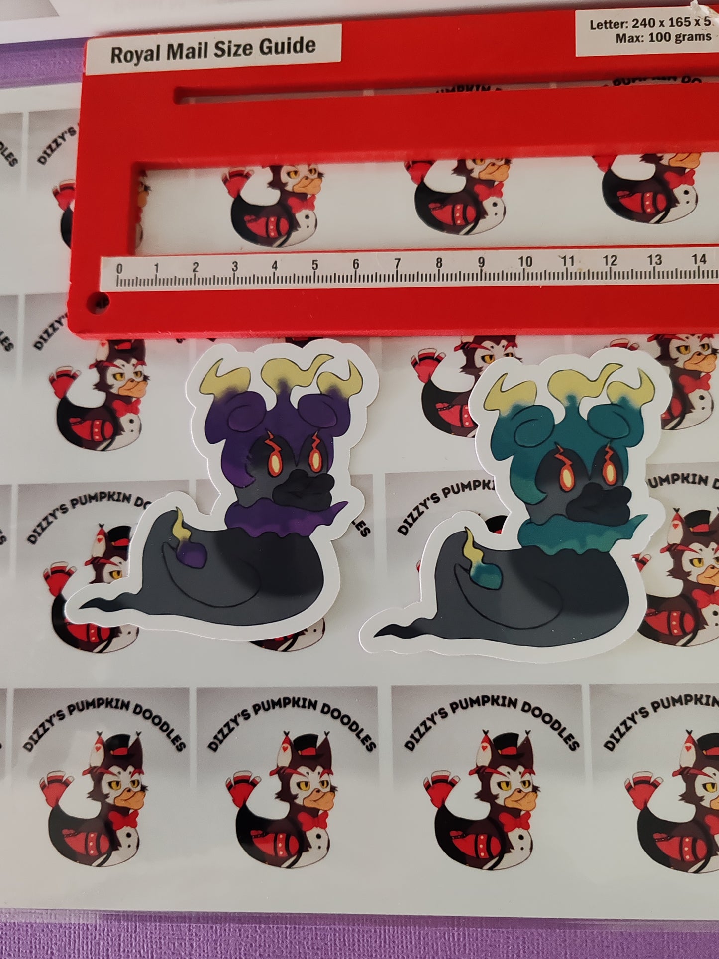 P Marshadow Duck sticker | game inspired | die cut stickers, hand drawn,