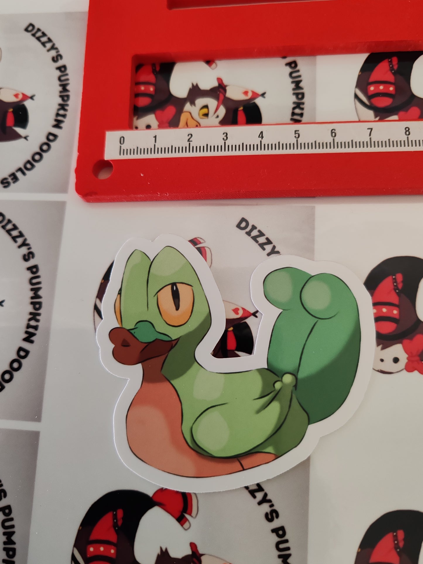 P Treecko Duck sticker | game inspired | die cut stickers, hand drawn,