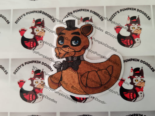 Fnaf Freddy | fabric sticker LIMITED EDITION | Game | stickers, hand drawn,