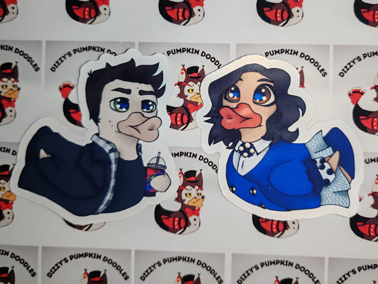 Heathers Duck Stickers | Musical Inspired | die cut stickers, hand drawn,