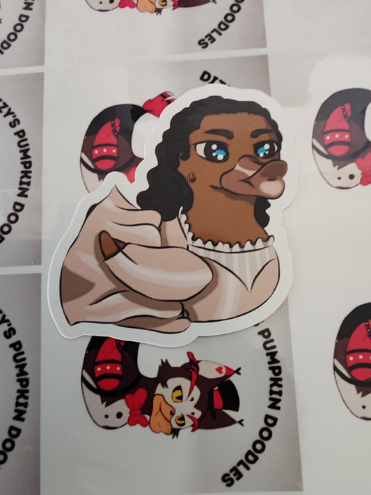 Hamilton Duck Stickers | die cut stickers, hand drawn,