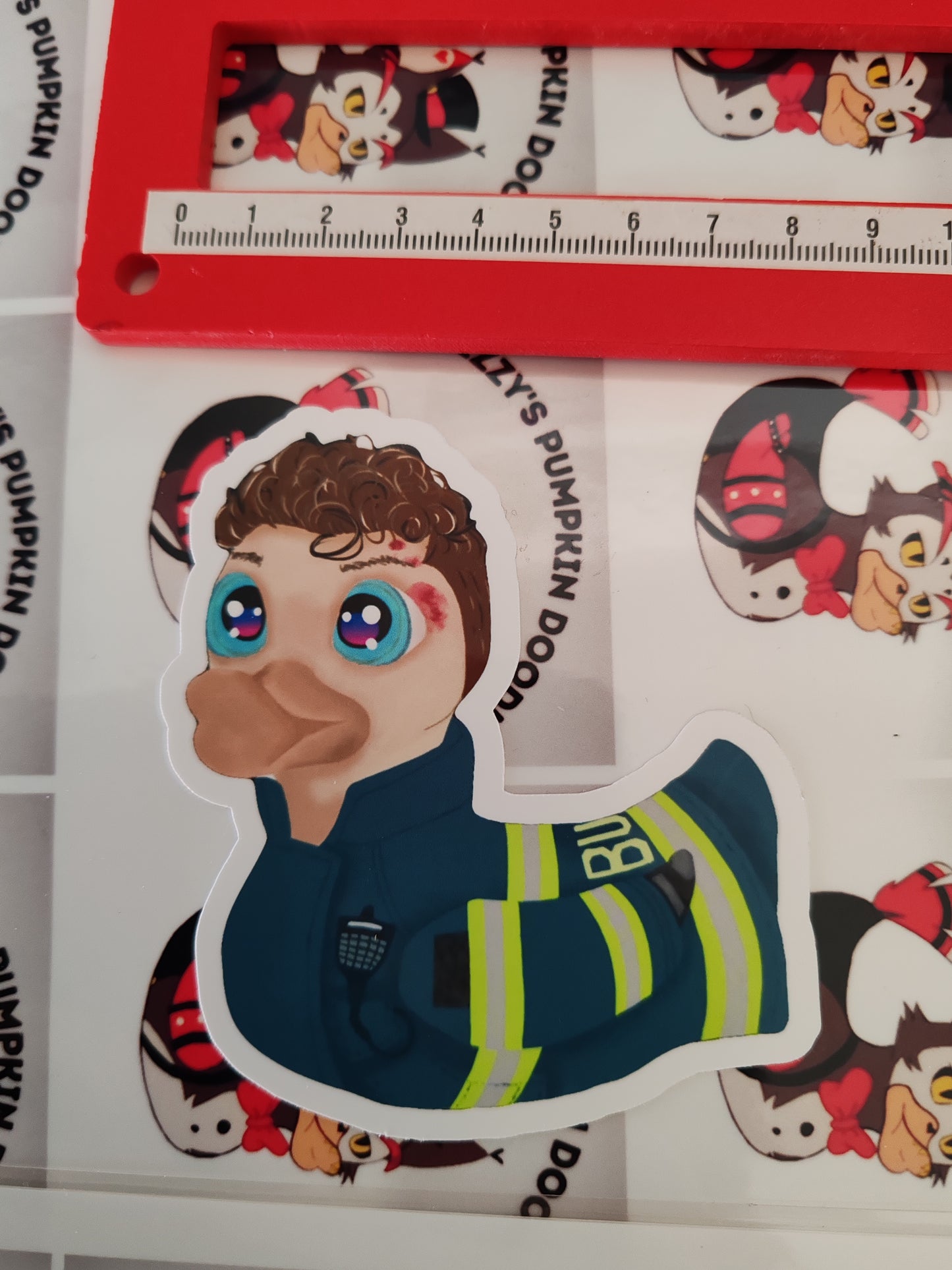 9-1-1 characters Duck Sticker | die cut stickers, hand drawn,