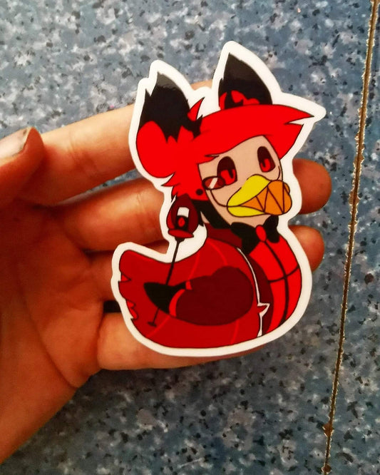 HH Alastor Duck Sticker | Hazbin Inspired | die cut stickers, hand drawn,