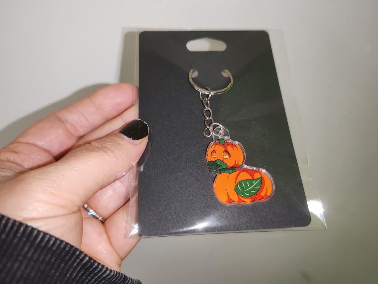 Pumpkin Duck Keyring | autumn, hand drawn | spooky season | halloween