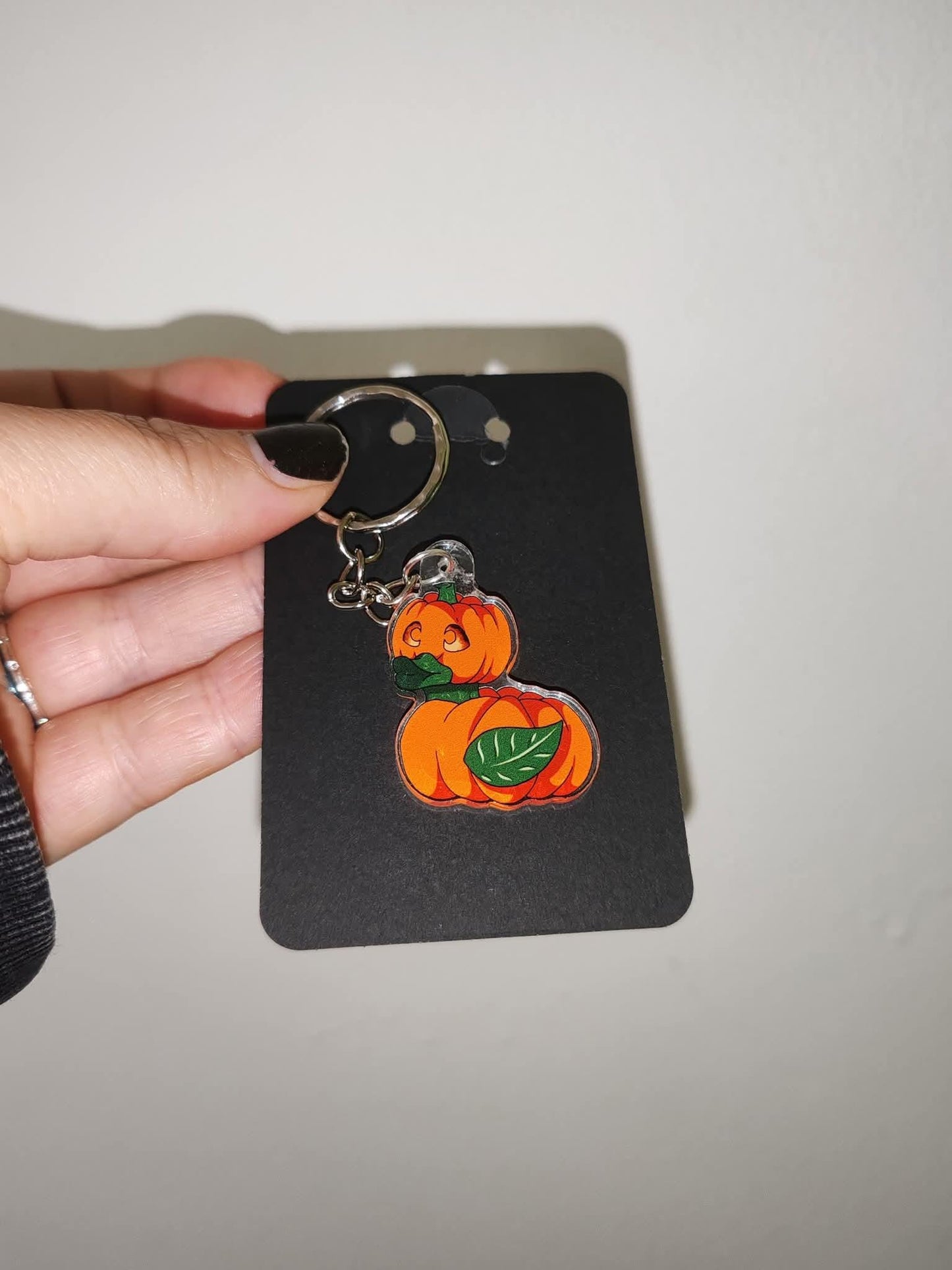 Pumpkin Duck Keyring | autumn, hand drawn | spooky season | halloween
