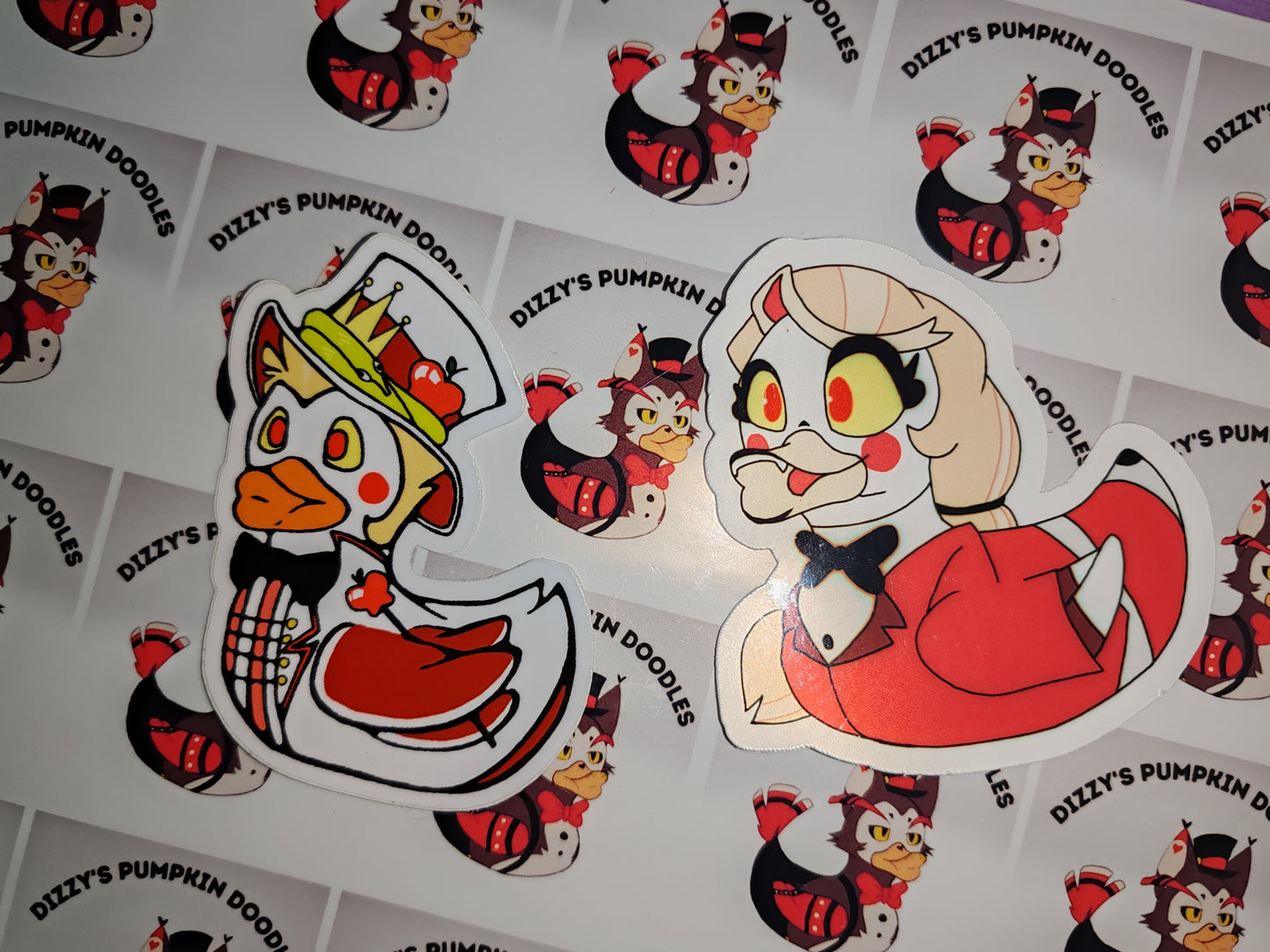 Haz Duck Stickers | die cut stickers, hand drawn,