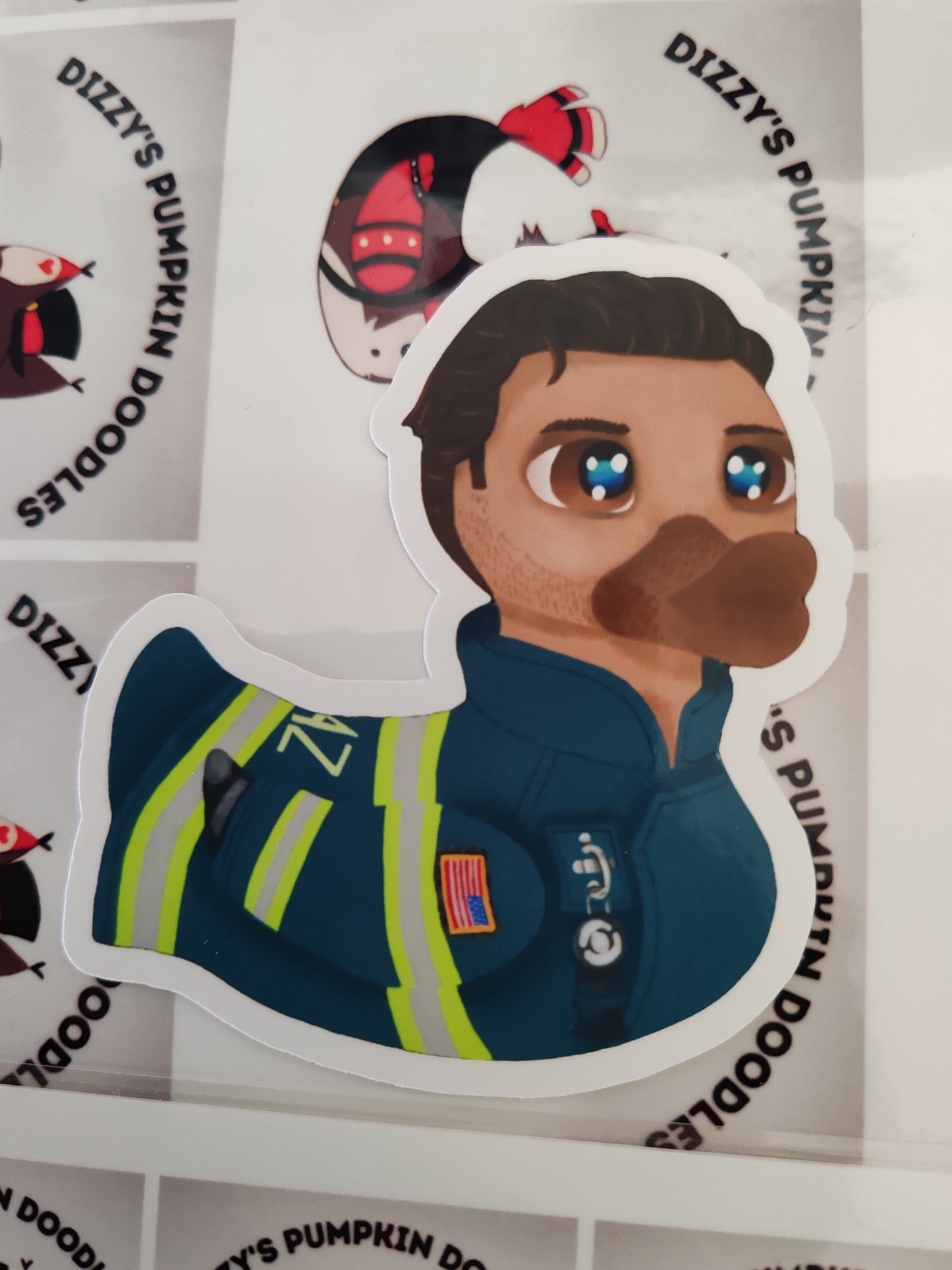 9-1-1 characters Duck Sticker | die cut stickers, hand drawn,