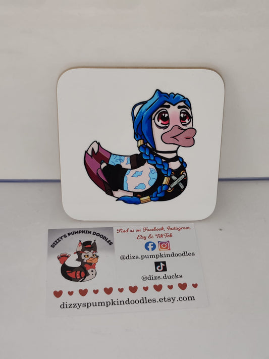 A lol Jinx the Duck | TV | coaster, hand drawn,