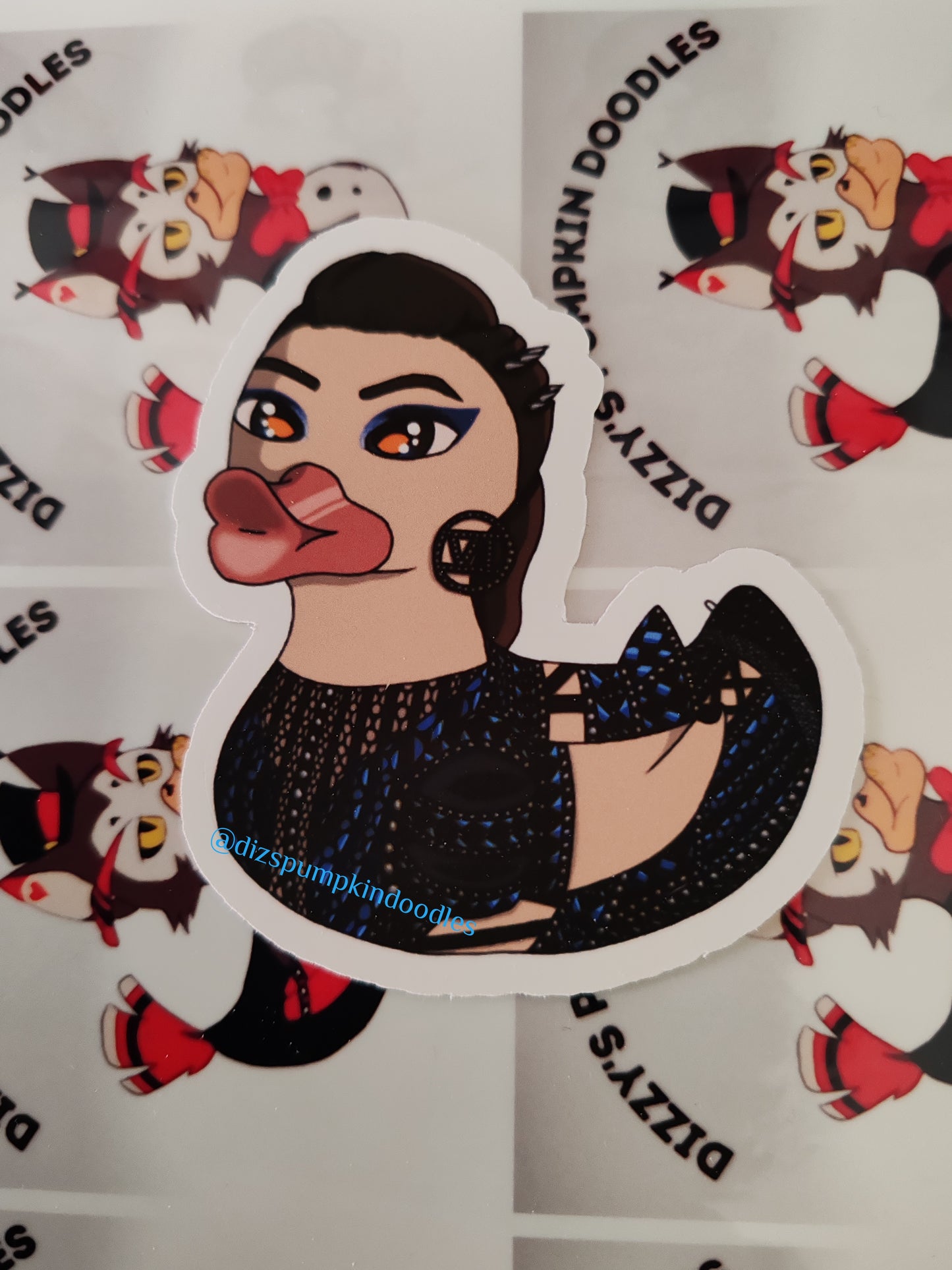 Six Characters Duck Stickers | Six the musical Inspired | die cut stickers, hand drawn,