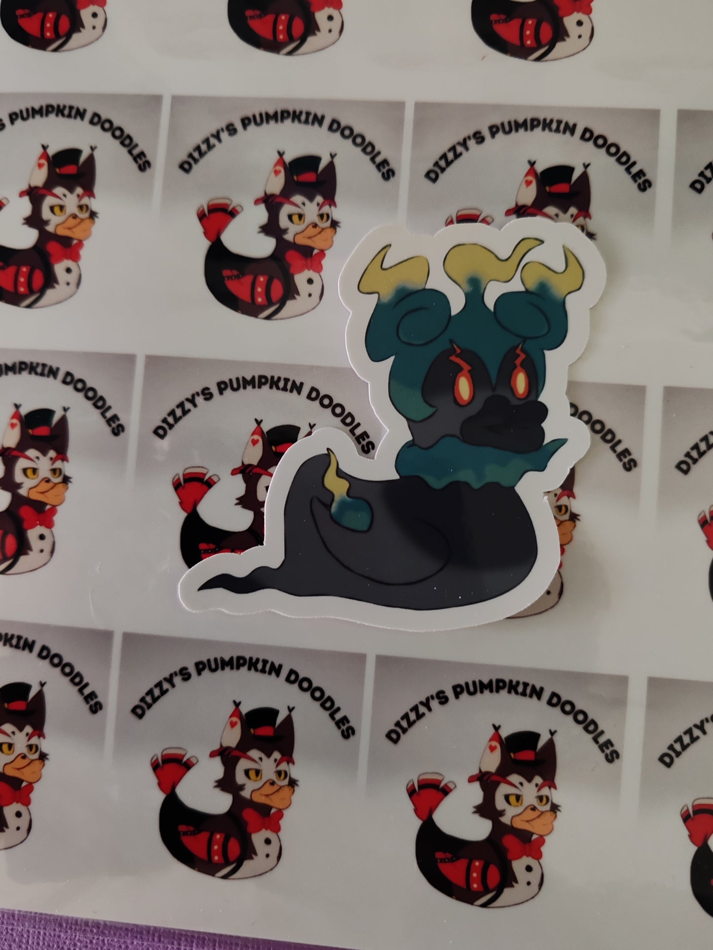 P Marshadow Duck sticker | game inspired | die cut stickers, hand drawn,