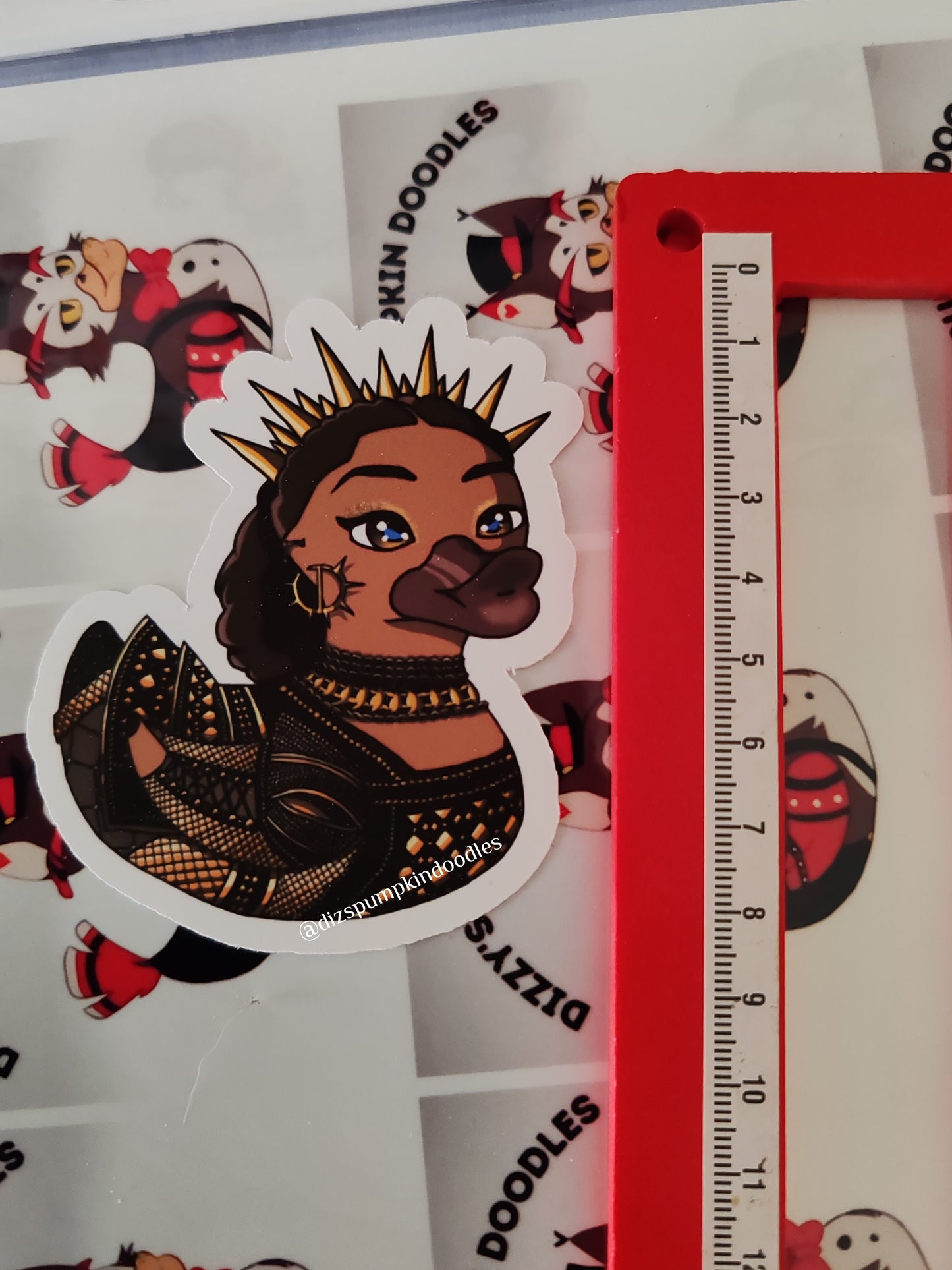 Six Characters Duck Stickers | Six the musical Inspired | die cut stickers, hand drawn,