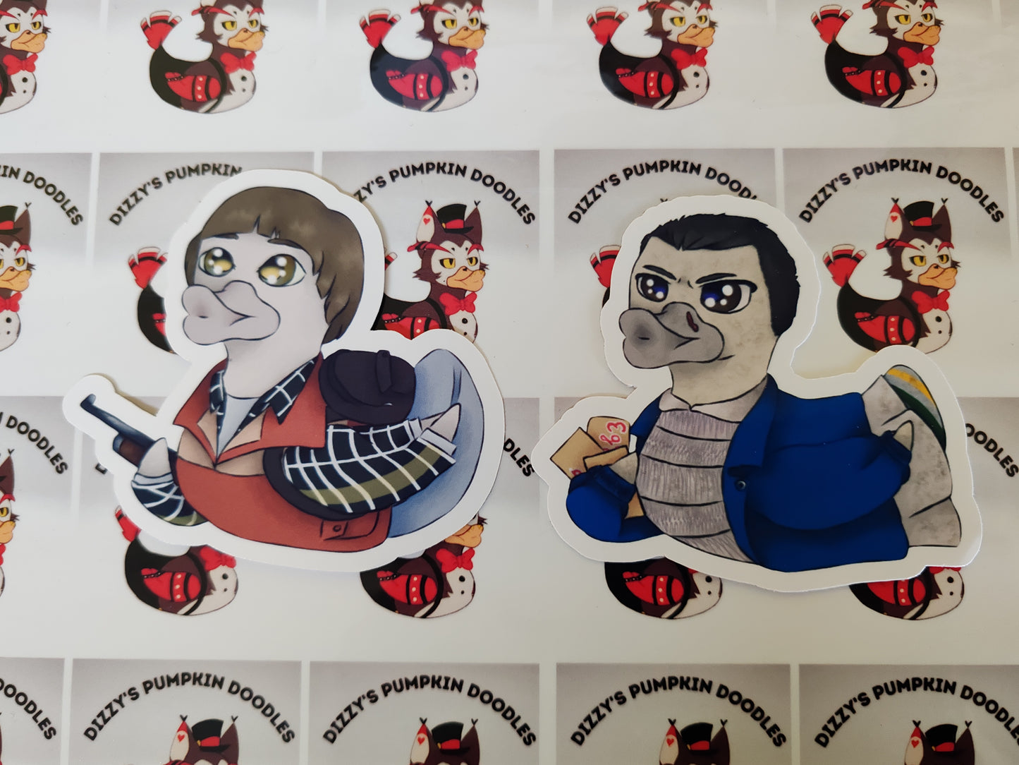 ST Duck Stickers| things that are stranger | die cut stickers, hand drawn,