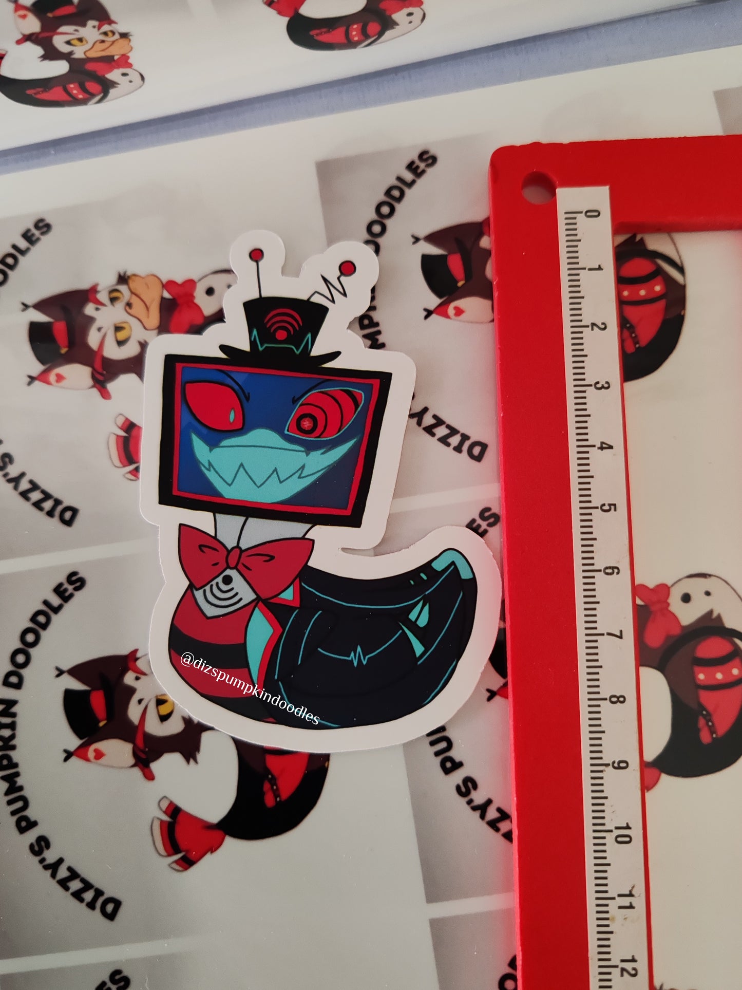 HH Vox Duck Sticker | Hazbin Inspired | die cut stickers, hand drawn,