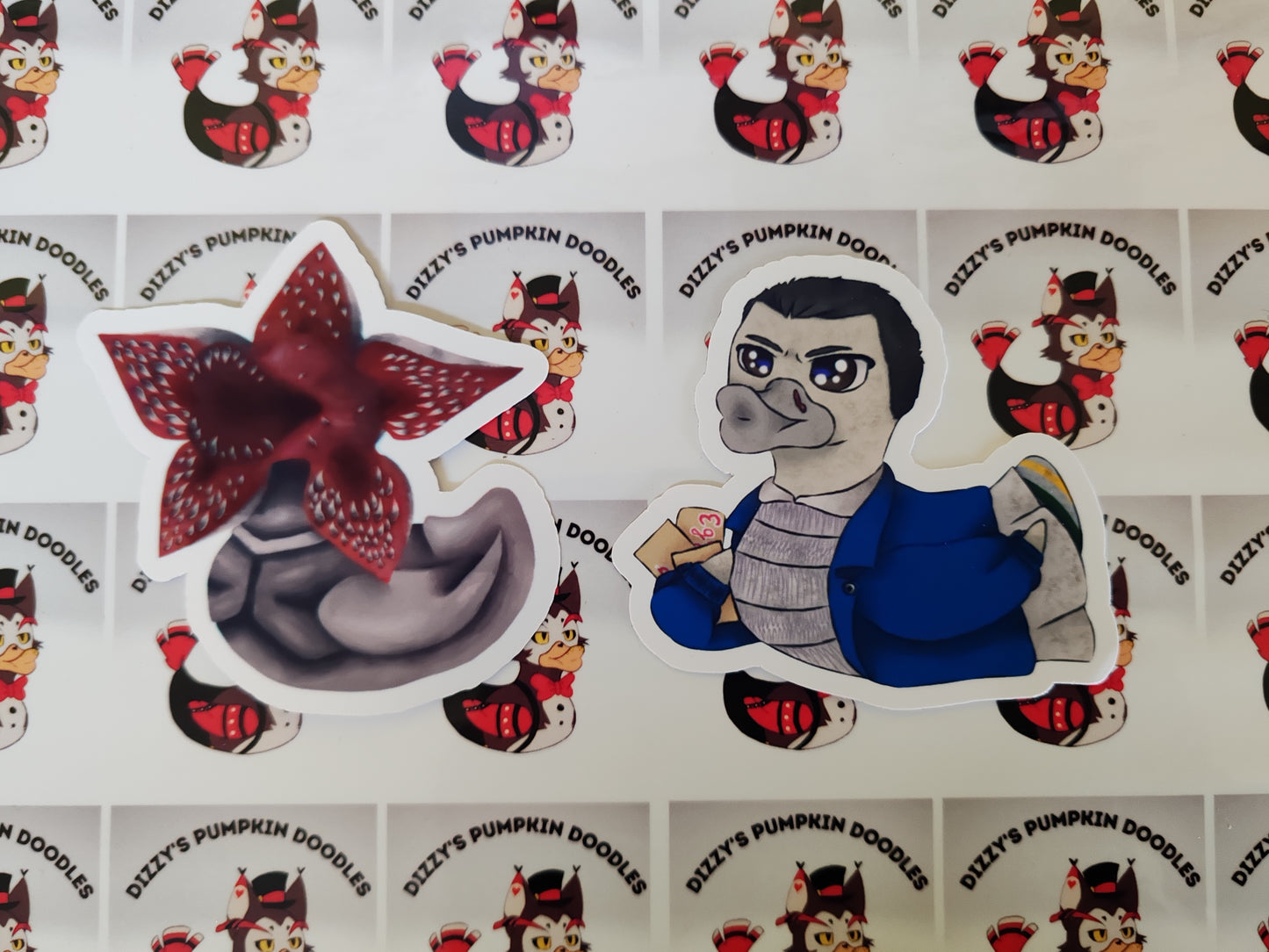 ST Duck Stickers| things that are stranger | die cut stickers, hand drawn,