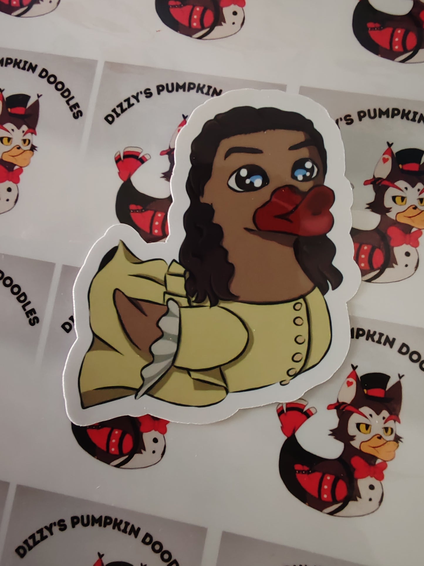 Hamilton Duck Stickers | die cut stickers, hand drawn,