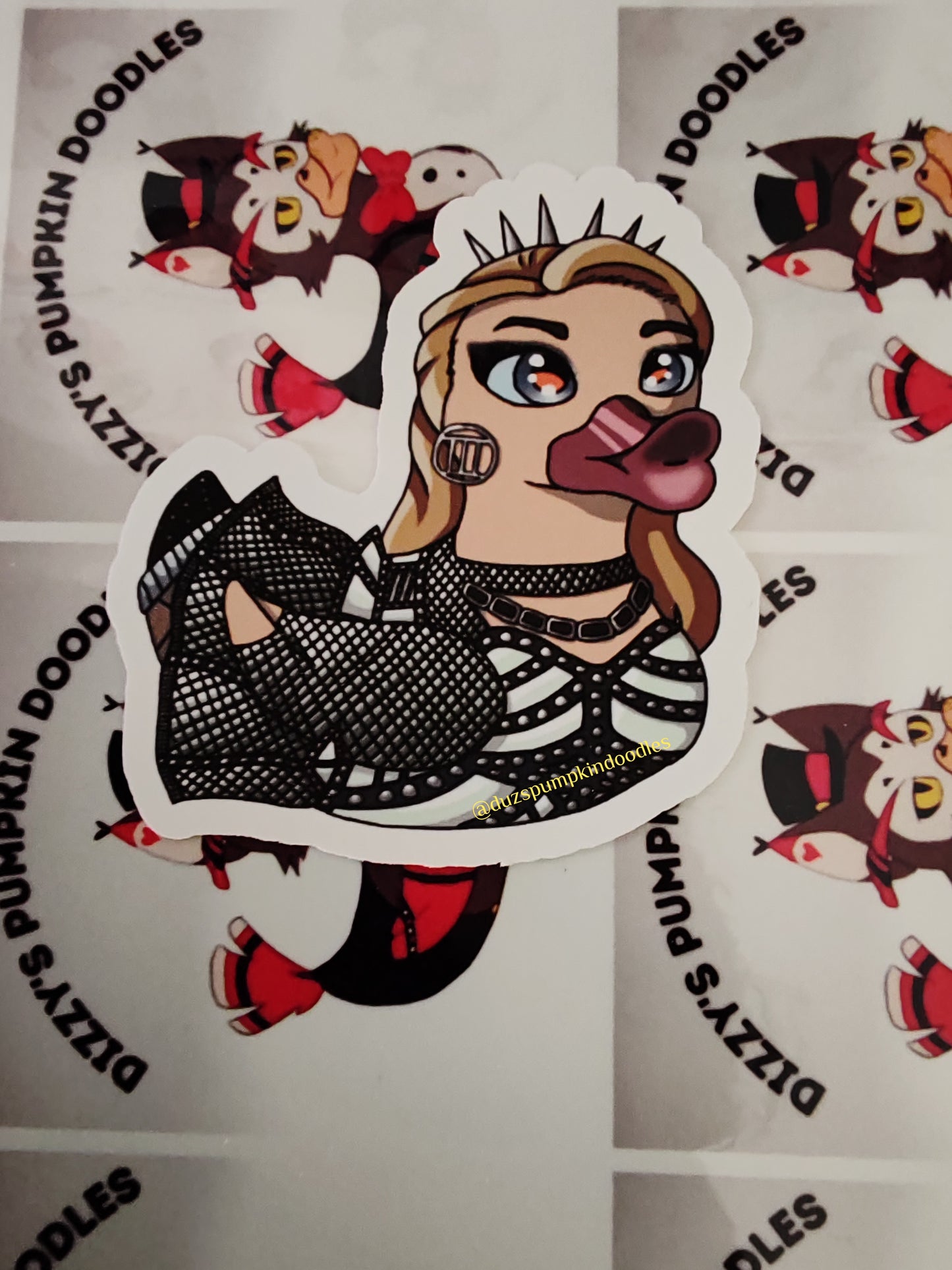 Six Characters Duck Stickers | Six the musical Inspired | die cut stickers, hand drawn,