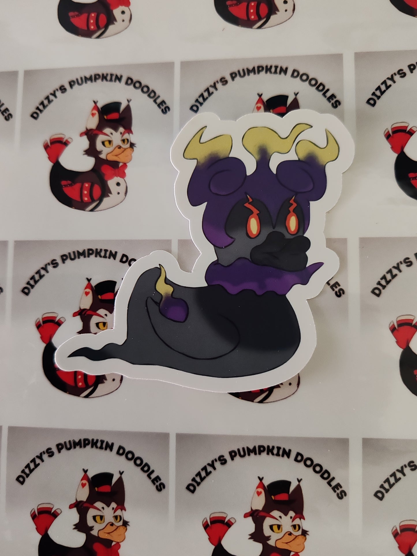 P Marshadow Duck sticker | game inspired | die cut stickers, hand drawn,