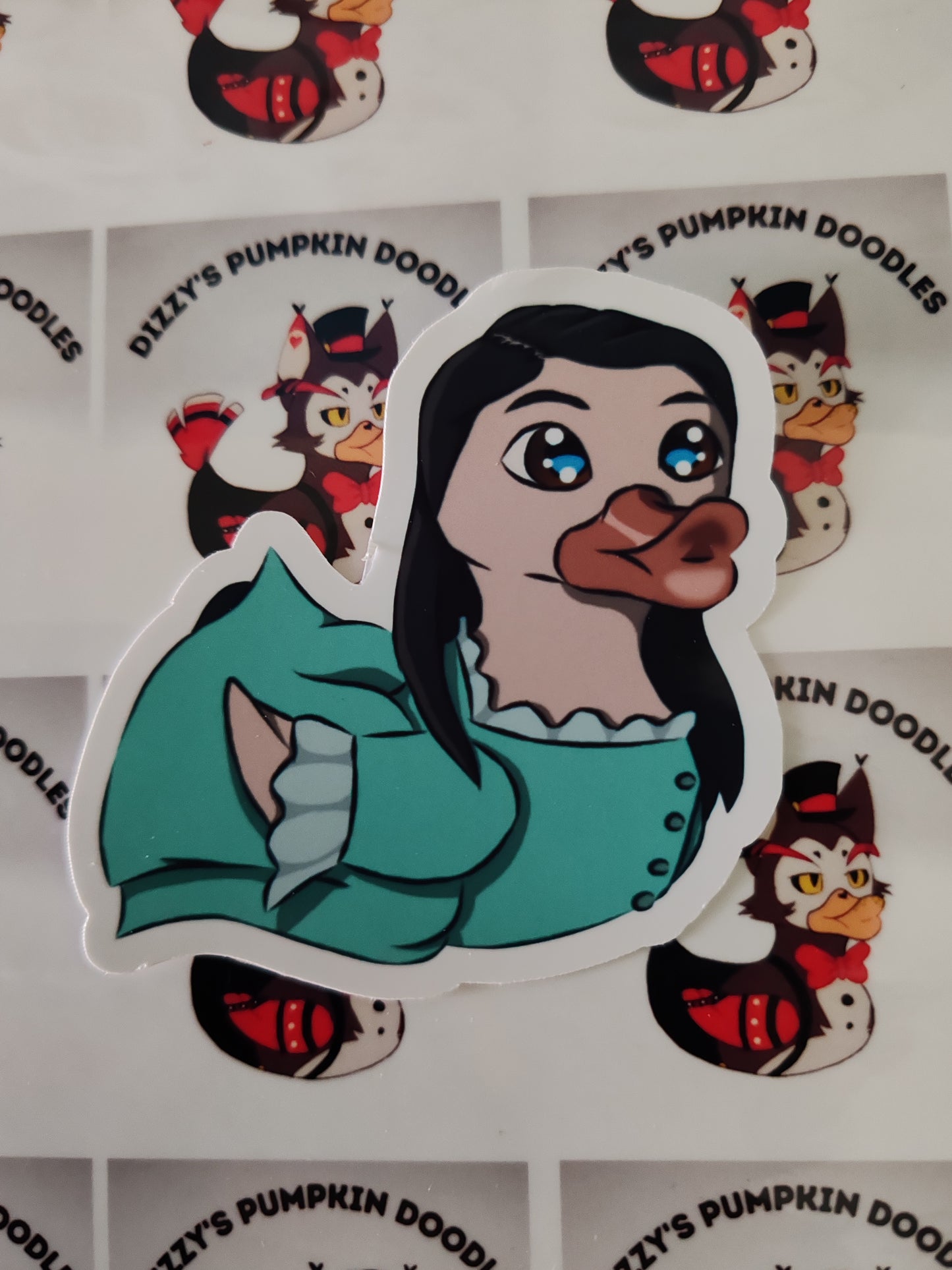 Hamilton Duck Stickers | die cut stickers, hand drawn,