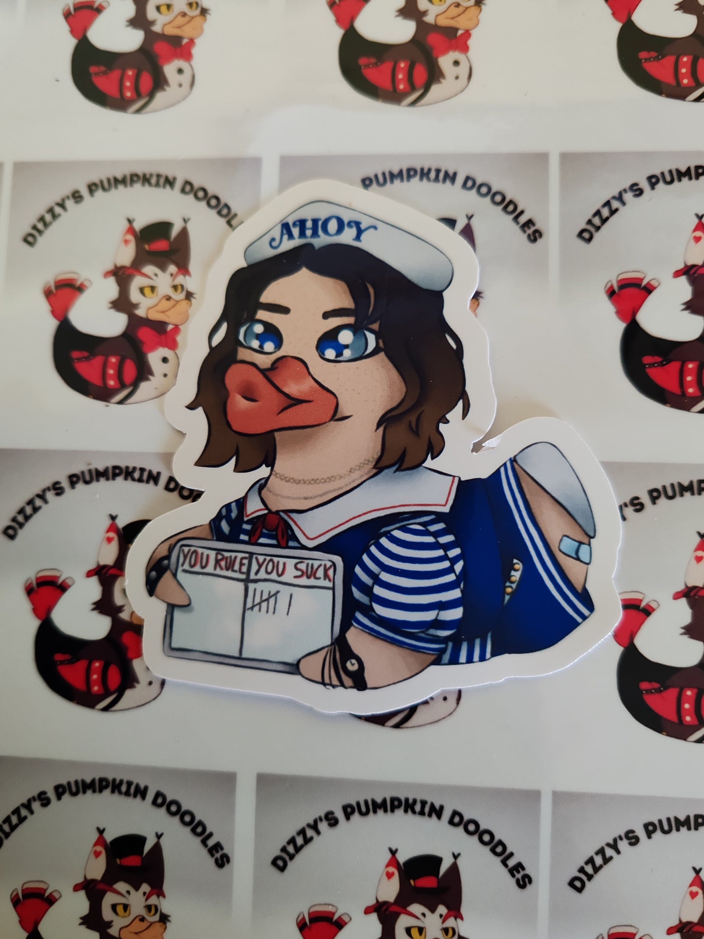 ST Duck Stickers| things that are stranger | die cut stickers, hand drawn,