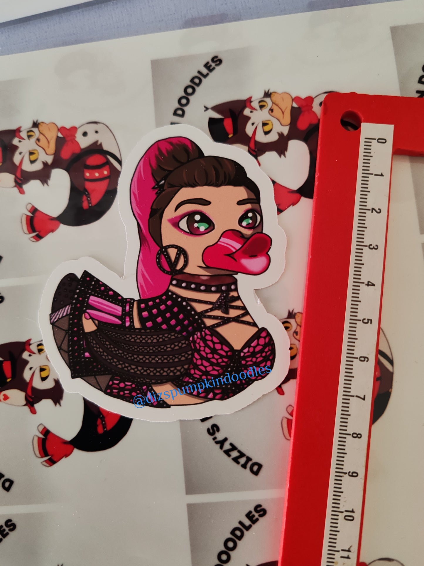 Six Characters Duck Stickers | Six the musical Inspired | die cut stickers, hand drawn,