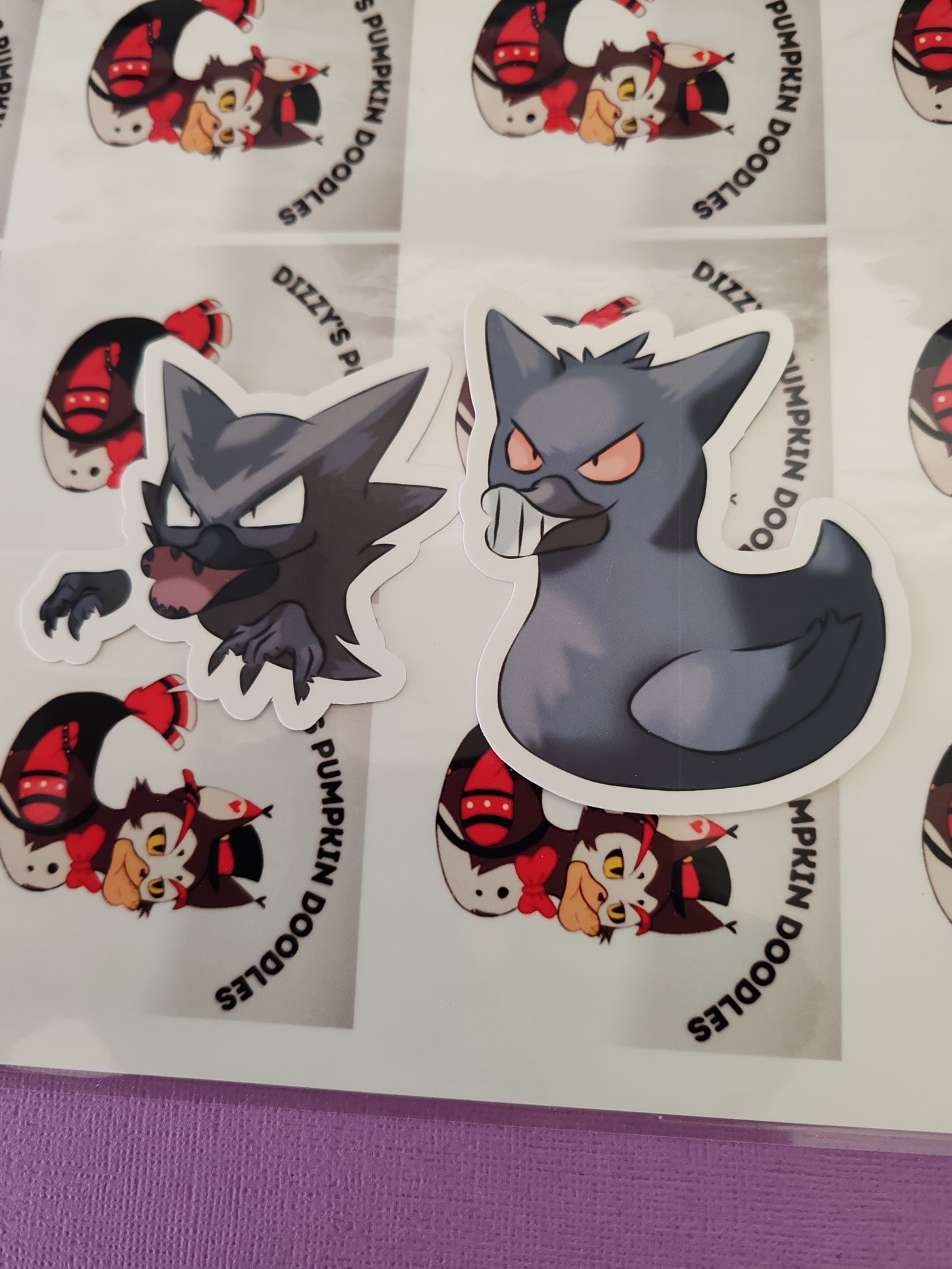 P Haunter and Gengar Duck sticker | game inspired | die cut stickers, hand drawn,