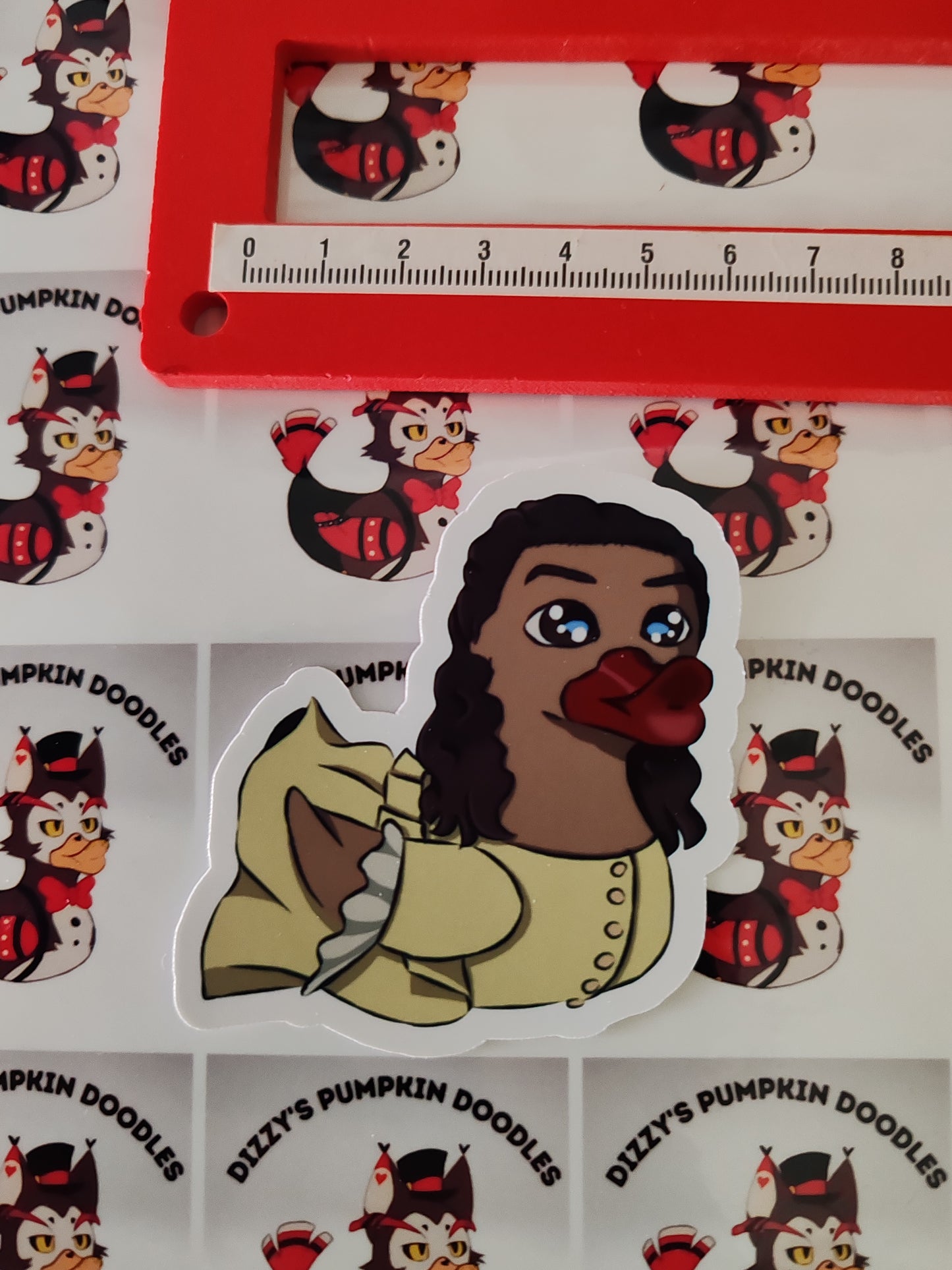 Hamilton Duck Stickers | die cut stickers, hand drawn,