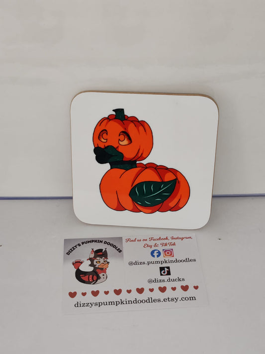 Pumpkin the Duck | TV | coaster, hand drawn,