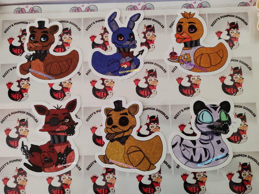 Fnaf| die cut sticker| Game | stickers, hand drawn,