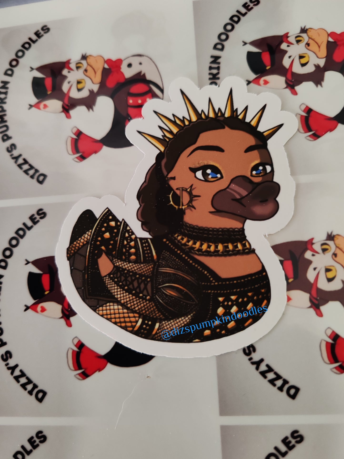 Six Characters Duck Stickers | Six the musical Inspired | die cut stickers, hand drawn,