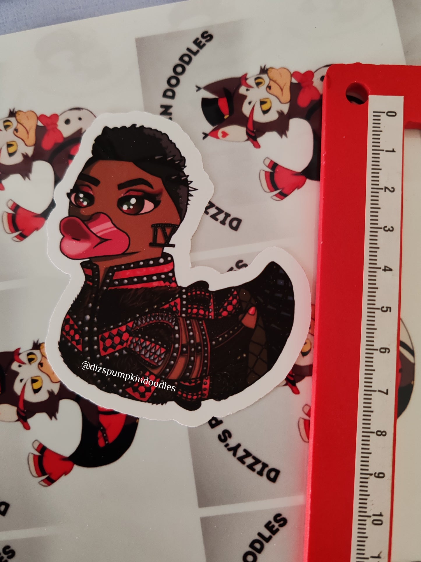 Six Characters Duck Stickers | Six the musical Inspired | die cut stickers, hand drawn,