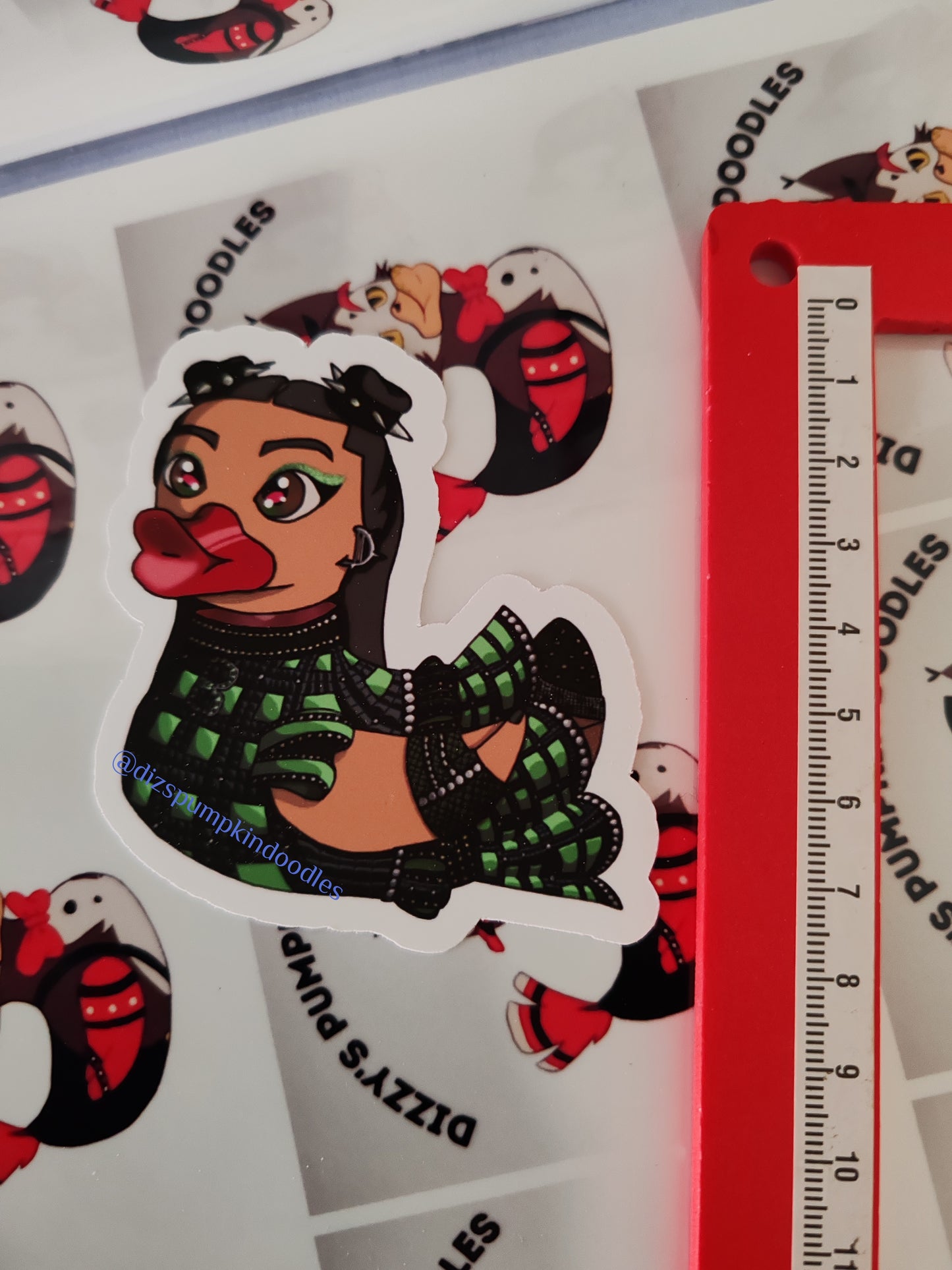 Six Characters Duck Stickers | Six the musical Inspired | die cut stickers, hand drawn,