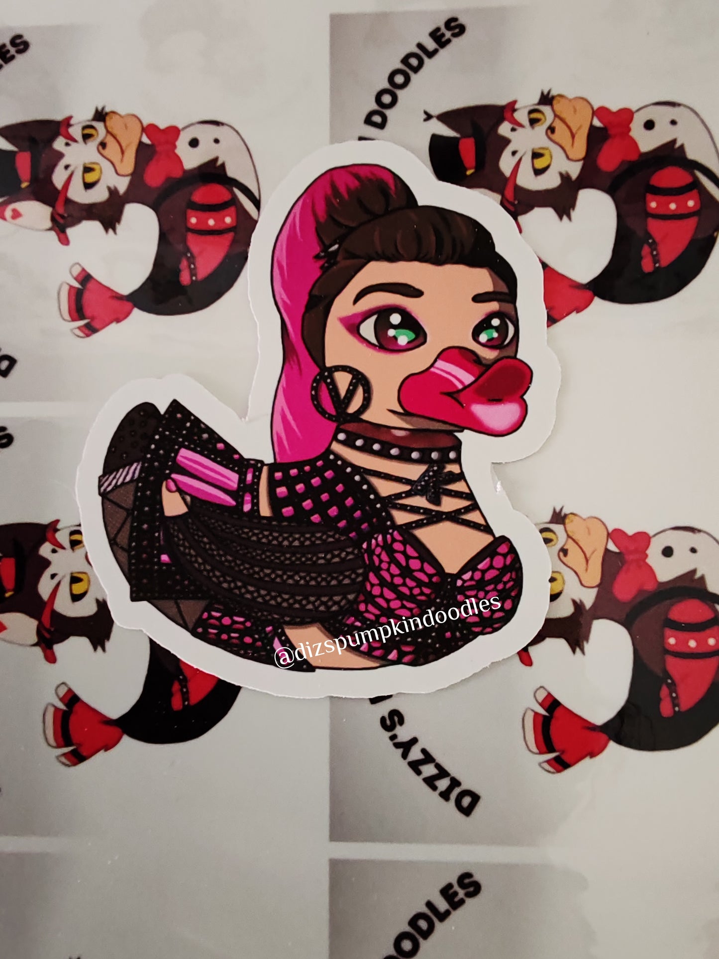 Six Characters Duck Stickers | Six the musical Inspired | die cut stickers, hand drawn,