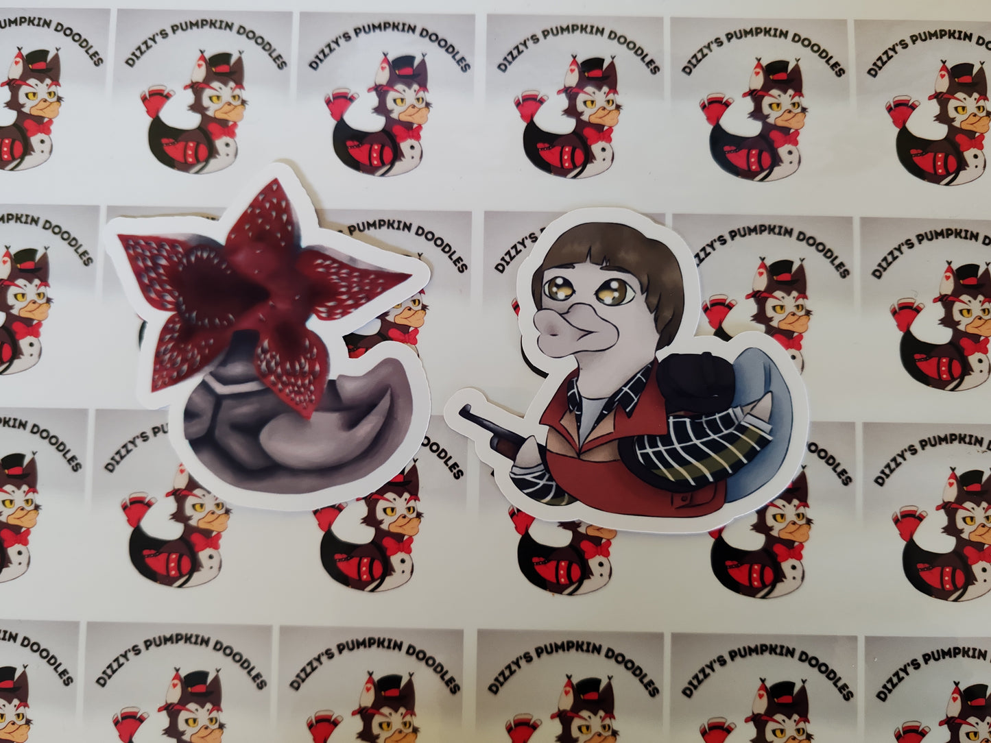 ST Duck Stickers| things that are stranger | die cut stickers, hand drawn,
