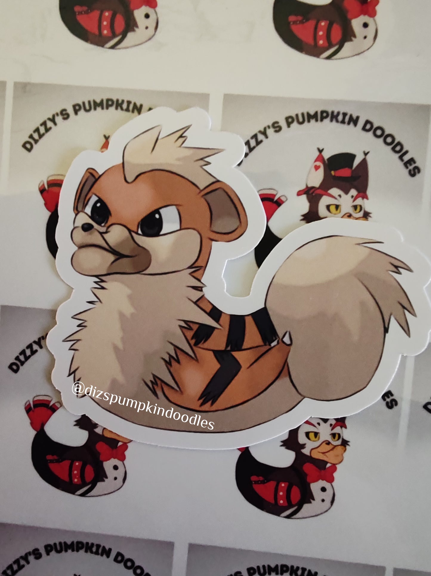 P Growlithe Duck sticker | game inspired | die cut stickers, hand drawn,