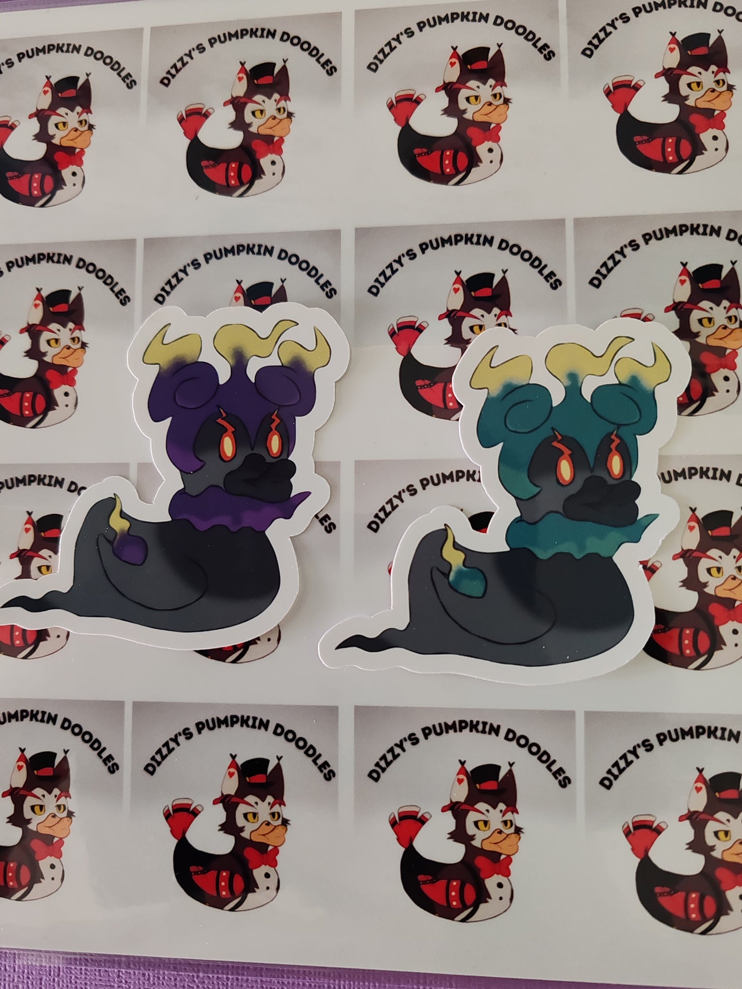 P Marshadow Duck sticker | game inspired | die cut stickers, hand drawn,