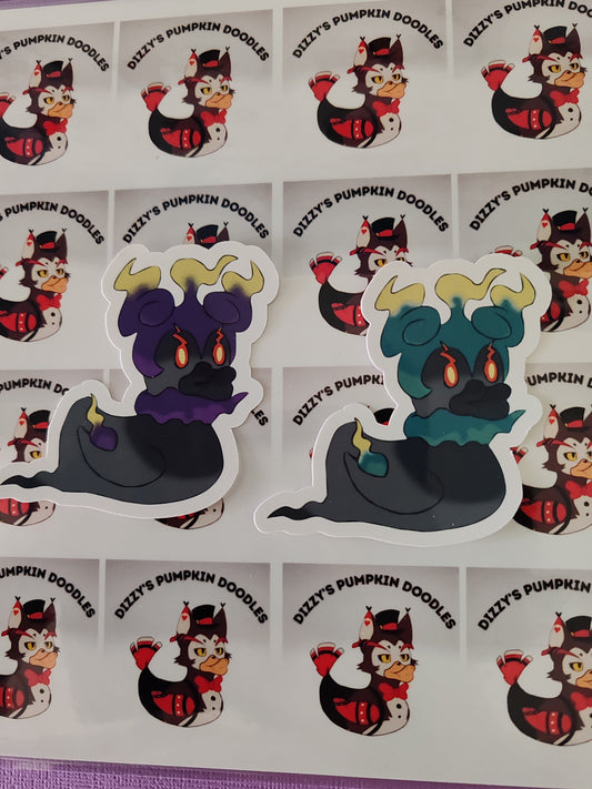 P Marshadow Duck sticker | game inspired | die cut stickers, hand drawn,